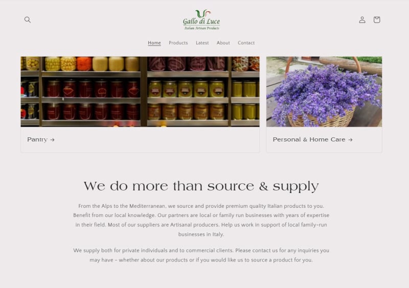 Gallo di Luce Italian Artisan Produce Supplier | YT Photography & Design | Yvanne Teo
