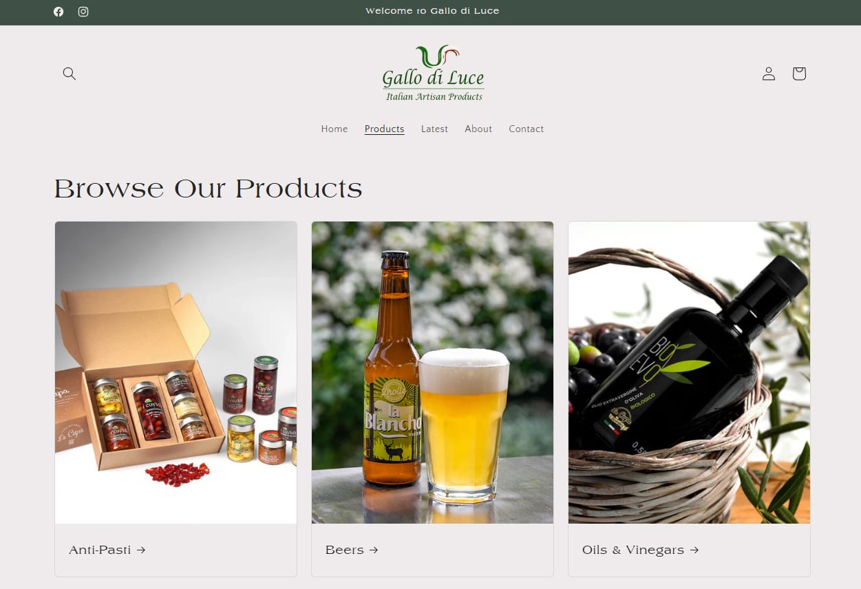 Gallo di Luce Italian Artisan Produce Supplier | YT Photography & Design | Yvanne Teo
