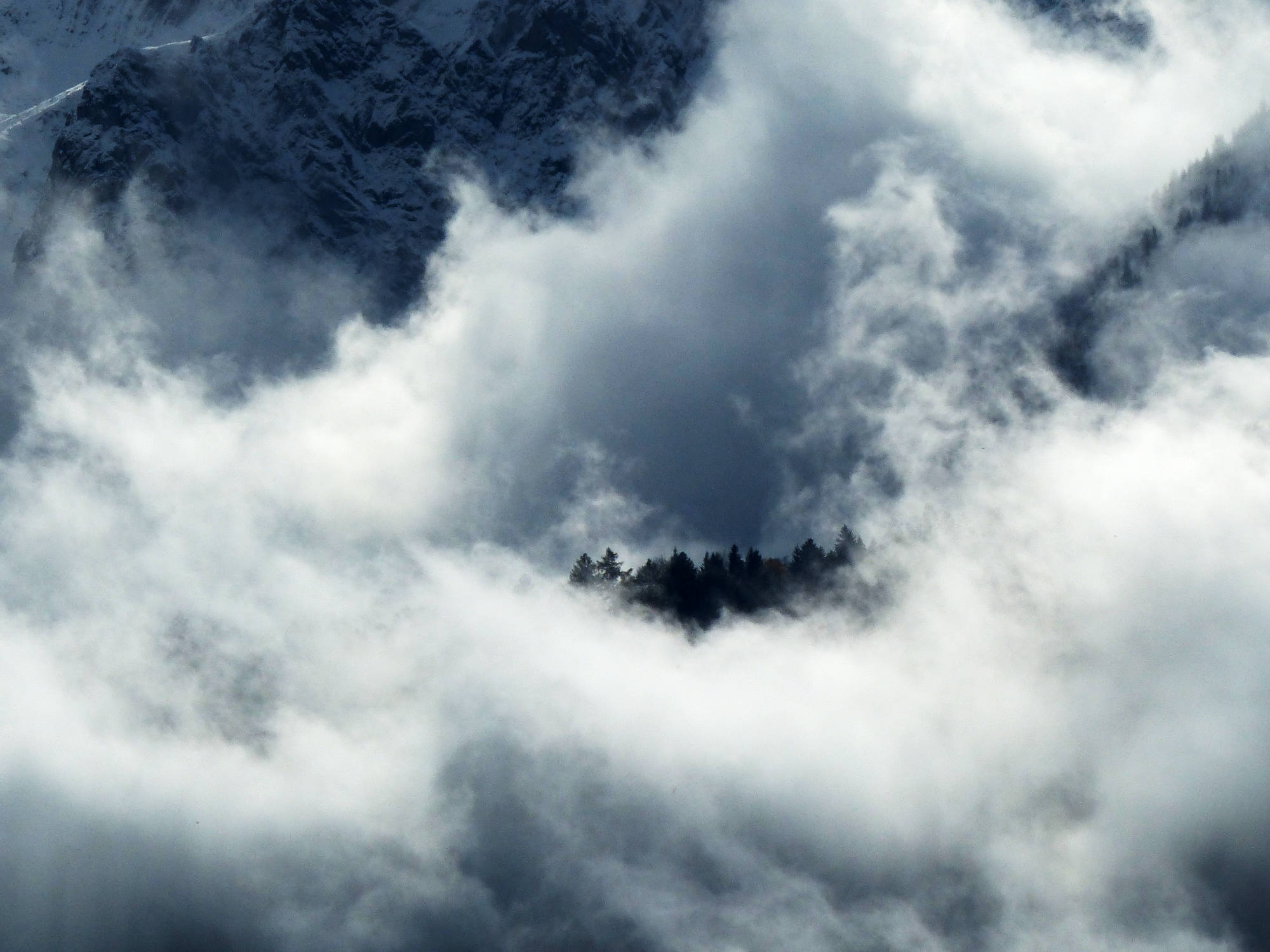 Mountain covered with cloud, Austria