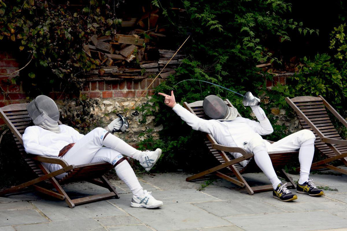 Fencers Larking Around | YT Photography & Design | Yvanne Teo